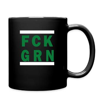 Anti Grünen Kein Bock auf Baerbock FCK GRN T Shirt - Tasse einfarbig - Schwarz - Rechts