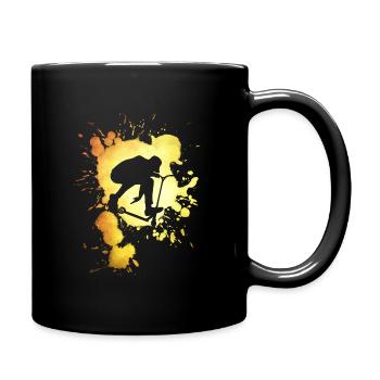 Roller rider splash Logo - Tasse einfarbig - Schwarz - Rechts