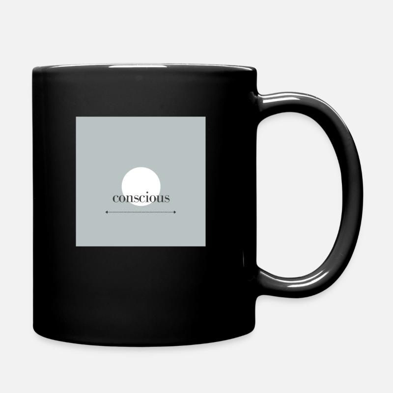 conscious grey - minimal und bewusst - Tasse einfarbig - Schwarz