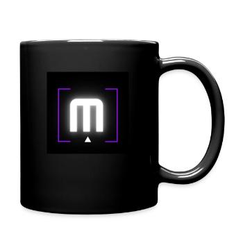 M design Black purple image - Full Colour Mug - black - Right