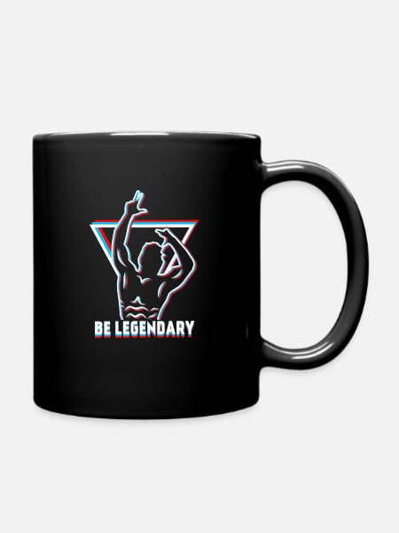 Soyez légendaire Zyzz Pose : Citation fitness, Traingle L - Mug uni - noir