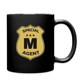 Special Agent M - Tasse einfarbig - Schwarz - Rechts