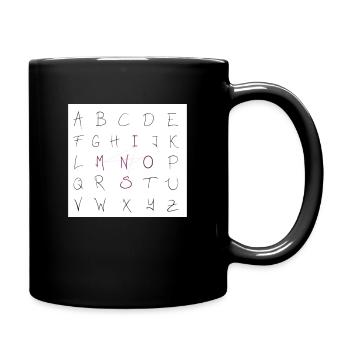 Der Name Simon Alphabet - Tasse einfarbig - Schwarz - Rechts