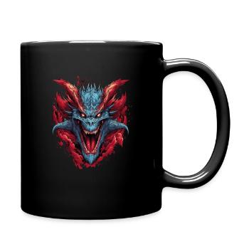 Dragon mystical Lindwurm Monster Monster Monster - Full Colour Mug - black - Right