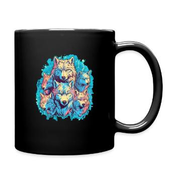 Dog Wolf Werewolf Cerberus Hellhound myth - Full Colour Mug - black - Right