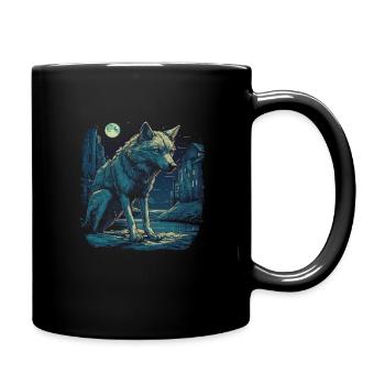 Chien, loup, loup-garou, cerbère, mythe de - Mug uni - noir - Droite