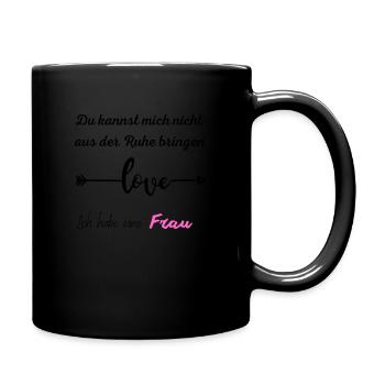 Lustiges Shirt für Männer & Frauen - Tasse einfarbig - Schwarz - Rechts
