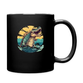 Dinosaurier Dino Fossil Carnivor Herbivor T-Rex - Tasse einfarbig - Schwarz - Rechts