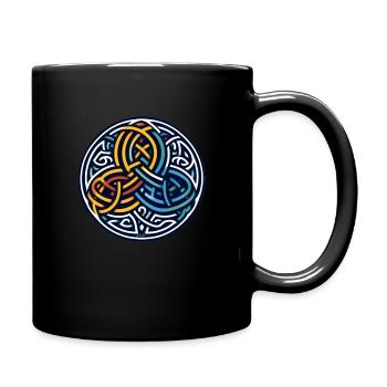 Celtic Circle Heart of Breizh - Full Colour Mug - black - Right
