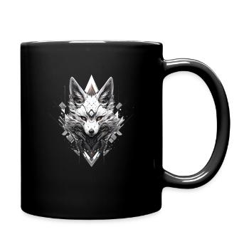 Mecha Tier Tiger Wolf Fuchs Dino Bär Cyborg - Tasse einfarbig - Schwarz - Rechts