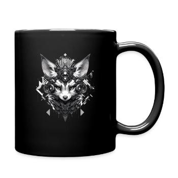 Mecha Animal Tiger Wolf Fox Dino Bear Cyborg - Full Colour Mug - black - Right
