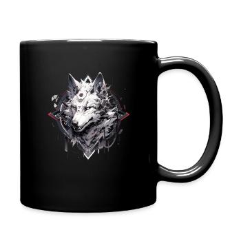 Mecha Tier Tiger Wolf Fuchs Dino Bär Cyborg - Tasse einfarbig - Schwarz - Rechts
