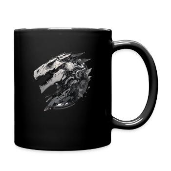 Mecha Animal Tiger Wolf Fox Dino Bear Cyborg - Full Colour Mug - black - Right