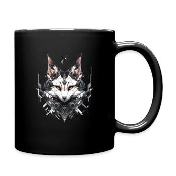 Mecha Animal Tiger Wolf Fox Dino Bear Cyborg - Full Colour Mug - black - Right