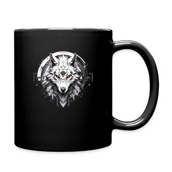 Mecha Tier Tiger Wolf Fuchs Dino Bär Cyborg - Tasse einfarbig - Schwarz - Rechts