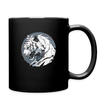 Mecha Animal : tigre, loup, renard, dinosaure, - Mug uni - noir - Droite