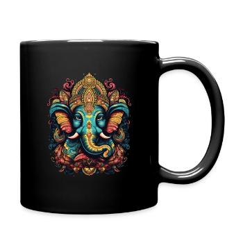 Elefant Gott Ganesh Ganesha Buddhismus Hinduismus - Tasse einfarbig - Schwarz - Rechts