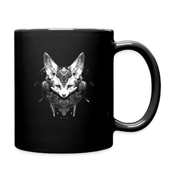Mecha Animal Tiger Wolf Fox Dino Bear Cyborg - Full Colour Mug - black - Right