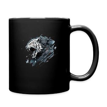 Mecha Animal Tiger Wolf Fox Dino Bear Cyborg - Full Colour Mug - black - Right