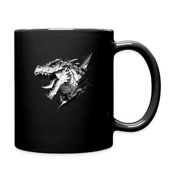 Mecha Animal Tiger Wolf Fox Dino Bear Cyborg - Full Colour Mug - black - Right