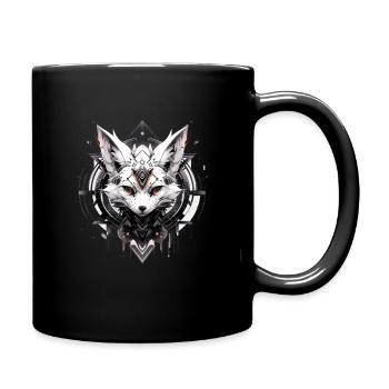 Mecha Animal Tiger Wolf Fox Dino Bear Cyborg - Full Colour Mug - black - Right