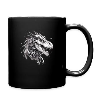 Mecha Tier Tiger Wolf Fuchs Dino Bär Cyborg - Tasse einfarbig - Schwarz - Rechts