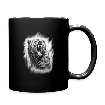 Fox Forest Moon Fable Mythical Fairy Tale - Full Colour Mug - black - Right