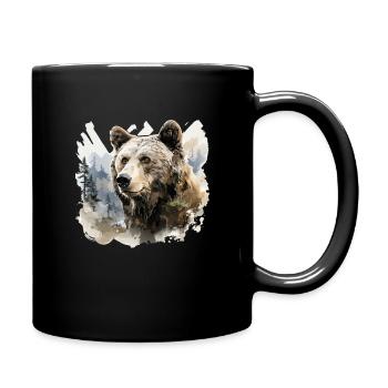 Fox Forest Moon Fable Mythical Fairy Tale - Full Colour Mug - black - Right