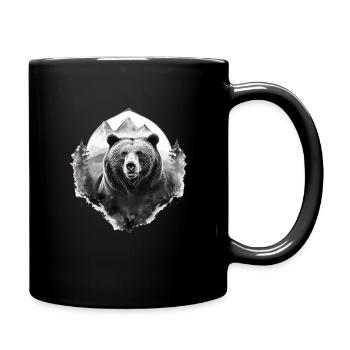 Bär Natur Umwelt Umweltschutz Tier Nacht Klima - Tasse einfarbig - Schwarz - Rechts