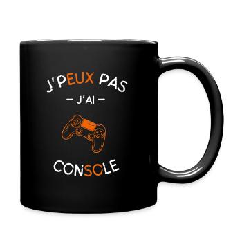 J peux pas j ai console - Mug uni - noir - Droite