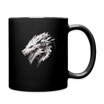 Mecha Tier Tiger Wolf Fuchs Cyborg Wildschwein - Tasse einfarbig - Schwarz - Rechts