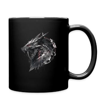 Mecha Tier Tiger Wolf Fuchs Cyborg Wildschwein - Tasse einfarbig - Schwarz - Rechts