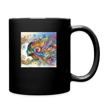 Ziele erreichen mit der Herzenergie - Tasse einfarbig - Schwarz - Rechts