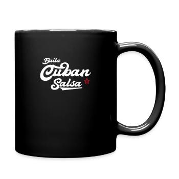 Salsa Cubana T-Shirt - Gift for Salsa Dancer - Full Colour Mug - black - Right