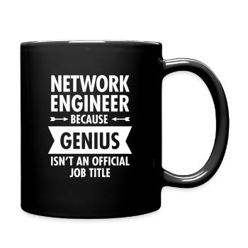 Network Engineer - Genius - Full Colour Mug - black - Right