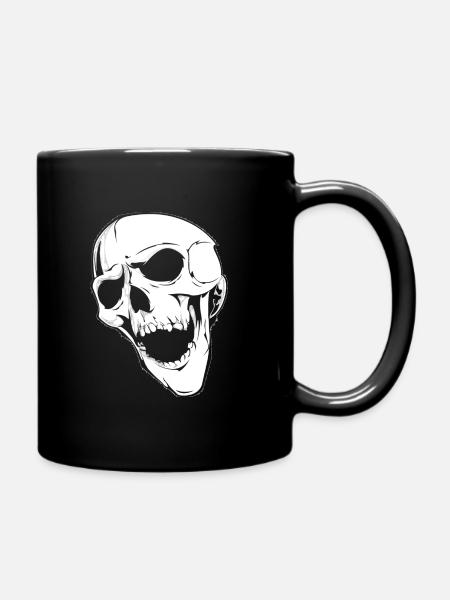 crying skull - Tasse einfarbig - Schwarz