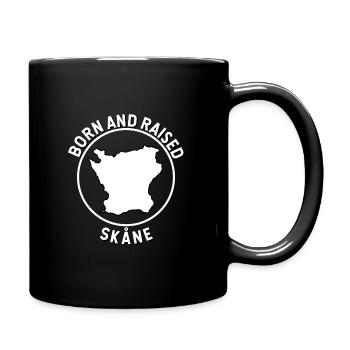 Skåne, Sweden - Born and Raised - Full Colour Mug - black - Right