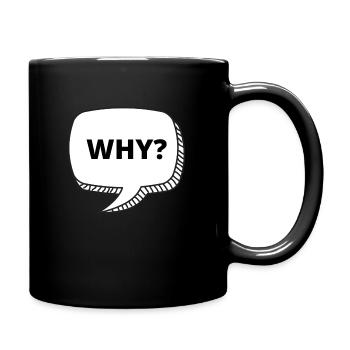 Texte why Bubble - Mug uni - noir - Droite