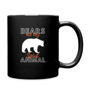Bär - Tasse einfarbig - Schwarz - Rechts