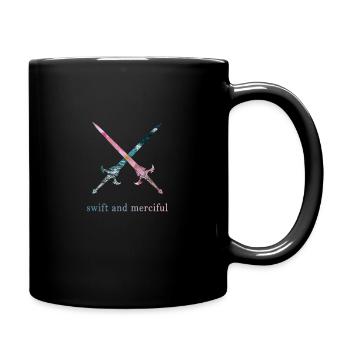 Fantasy Swords - Swift and merciful - Full Colour Mug - black - Right