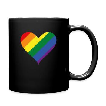 Happy Pride Month Gay Pride LGBTQI+ Rainbow Heart - Mug uni - noir - Droite