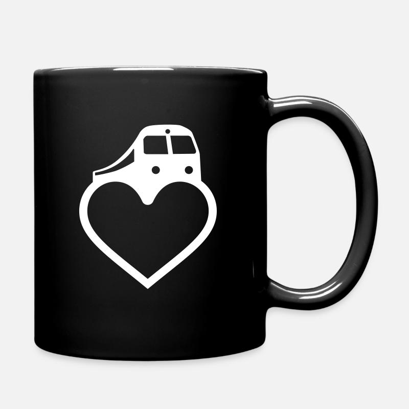 Chemin de fer de train de coeur - Mug uni - noir