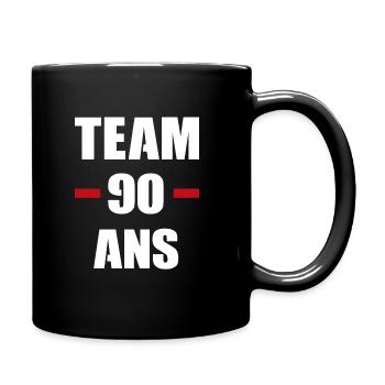 Cadeau d'anniversaire 90 ans | team 90 ans - Mug uni - noir - Droite