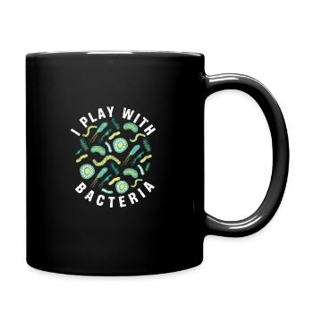 Je joue avec des bactéries Drôle de micobiologie - Mug uni - noir - Droite
