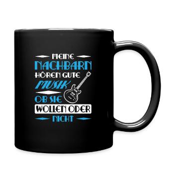 Gitarrist Gitarrenspieler Gitarre Bassisten - Tasse einfarbig - Schwarz - Rechts