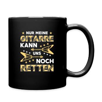 Gitarrist Gitarrenspieler Gitarre Bassisten - Tasse einfarbig - Schwarz - Rechts