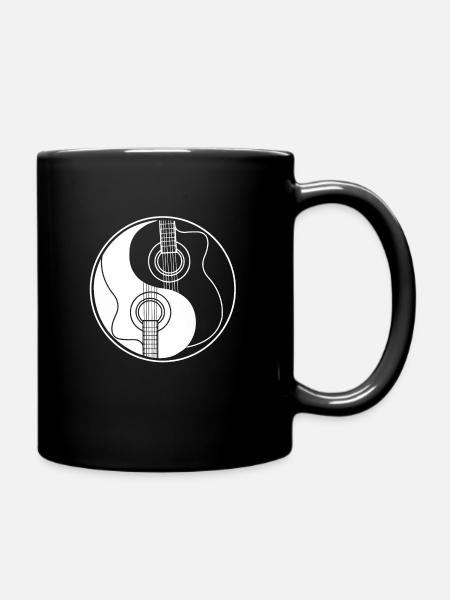 Guitar ying yang - Tasse einfarbig - Schwarz