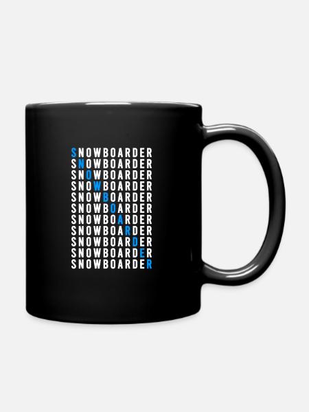 Snowboarder - Tasse einfarbig - Schwarz