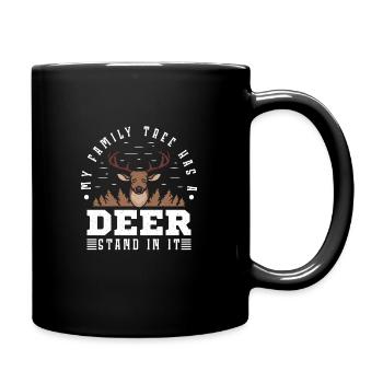 My family tree has a deer stand in it - Tasse einfarbig - Schwarz - Rechts