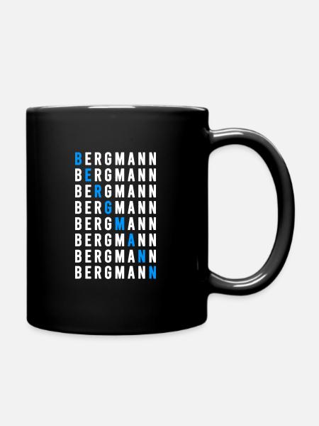 Bergmann - Tasse einfarbig - Schwarz